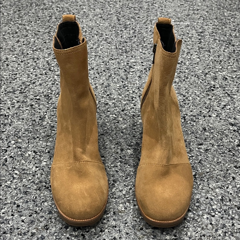 Sorel Stylish Tan Heeled Boots for Women ankle chunky 9.5 - Picture 4 of 16